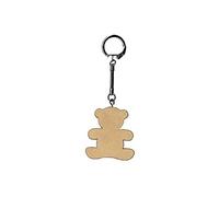 Artemio Nounours à Décorer Porte Clé, Bois, Beige, 4,5 x 0,5 x 11 cm 14001490