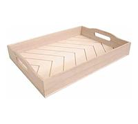 Artemio Plateau avec rainures en Bois - 36,5 x 6,5 x 6 cm