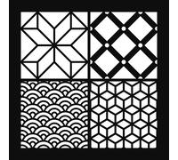 Artemio Pochoir Carreaux, Gris, 30 cm x 30 cm x 0,2 mm