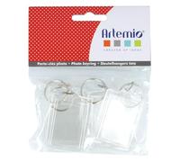 Artemio Porte-clés Rectangle Transparent 4 pièces 3 x 4,5 cm