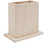 Artemio Pot à Crayons en Bois, Beige, 10 x 7 x 12 cm