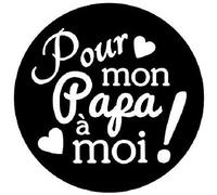 Artemio pour Mon Papa à Moi Set de 2 Tampon, Autre, Noir, 7 x 0,8 x 13 cm 10030046