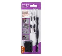 Artemio Sculpey Set de 5 Têtes de Modelage et Un Manche, Métal, Multicolore, 9,4 x 2,5 x 23,7 cm POASCT01