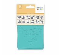 Artemio Set 12 pochoirs 9 x 9 cm - Poules