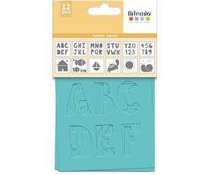 Artemio Set 12 Pochoirs 9X9 Mes Jolies Comptines