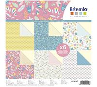 Artemio Set 6 Feuillets Papier Multicolore 30 x 30 cm