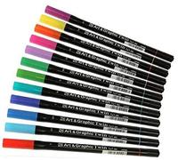 Artemio Set de 12 Feutres Aquarelle Vifs Double Embout, Autre, Multicolore, 17 x 3 x 10,8 cm KUTUT8012VBR