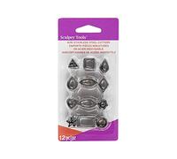 Artemio Set de 12 mini emporte-pièces POAMMC Métal argenté 7,5 x 2 x 15,1 cm