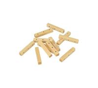 Artemio Set de 12 Perles à 3 Trous Rectangulaires à Décorer, Bois, Beige, 9 x 1,5 x 13 cm 21005028