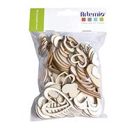 Artemio Set de 129 Cœurs à Décore, Bois, Beige, 13,5 x 1,5 x 19,5 cm 14002088