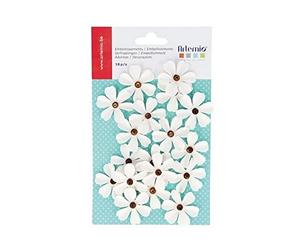 Artemio Set de 18 Fleurs, Autre, Blanc, 11,5 x 0,5 x 19 cm 11060397