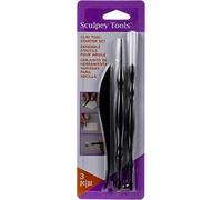 Artemio Set de 3 Outils de Modelage Pâte et Argile Basics, Plastique, Noir, 8,3 x 1 x 23,7 cm POASCTV01