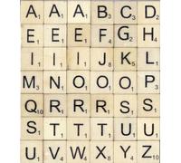 Artemio Set de 42 Alphabet Scrabble, Bois, Beige, 12,5 x 1 x 18,5 cm 11060303
