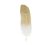 6 plumes dorées à paillettes Doré G