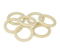 Artemio Set de 7 anneaux ronds à décorer en bois beige 9 x 1,5 x 13 cm
