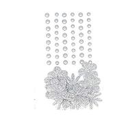 Artemio Set de 75 Fleurs et Perles Autocollantes, Plastique, Argent, 7,5 x 1 x 17 cm 11060473
