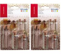 Artemio Set de 8 Mini Fiole, Autre, Transparent, 11 x 2 x 17,5 cm 11006638 (Lot de 2)
