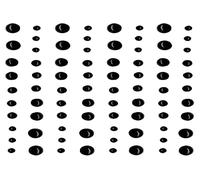 Artemio – Set de 80 perles adhésives en plastique noir 10 x 0,3 x 12,5 cm