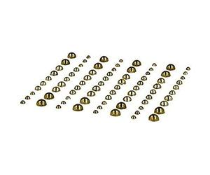 Artemio Set de 80 Perles Adhésives, Plastique, Or, 10 x 0,3 x 12,5 cm 11060308
