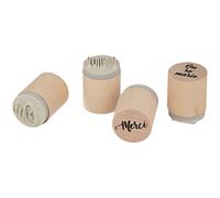 Artemio Set de tampons bois - Mariage - 20 x 25 mm - 4 pcs