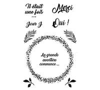 Artemio Set de tampons Transparents Love Story - Mariage 10040082 9 x 14 cm