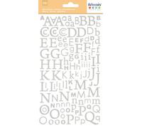 alphabet autocollant argent pailleté - 11004048 Argenté G