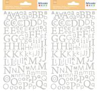 Artemio Sticker Alphabet Scrapbooking X 300, Autre, Argent, 14 x 0,2 x 24,5 cm 11004048 (Lot de 2)