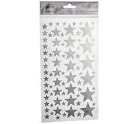 Stickers étoiles à paillettes argentées Argenté G