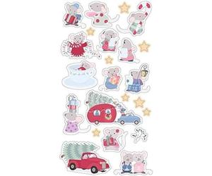 Artemio Stickers Puffies Souris Chants de Noël - 23 pcs environ
