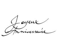 Artemio Tampon bois écriture Joyeux anniversaire 70 x 25 mm