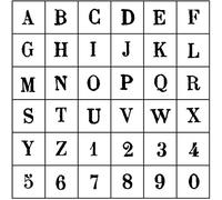 SET TAMPONS ALPHABET - 1,5 CM - BOIS