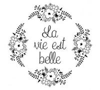 Tampon bois - My Little Baby - La vie est belle - 100x100mm