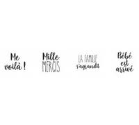 Artemio Tampons et tampons marque ARTEMIO modèle Set 4 non 20 x 25 mm naissance 2