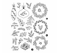 Artemio Tampons Transparents - Boules de Noël et végétaux