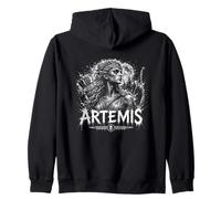 Artemis Chasseuse de Lune, déesse chasseresse, forêt, Artemis Sweat à Capuche