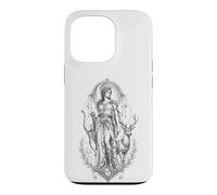 Artemis Déesse Grecque Chasse à la Lune Cerf Mythologie Coque pour iPhone 13 Pro