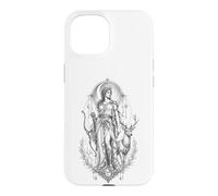 Artemis Déesse Grecque Chasse à la Lune Cerf Mythologie Coque pour iPhone 15
