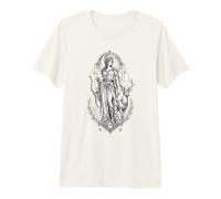 Artemis Déesse Grecque Chasse à la Lune Cerf Mythologie T-Shirt Haut de Gamme