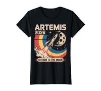Artemis II Lancement Retour sur la Lune 2026 T-Shirt Graphique avec Valeur