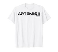 Artemis II Lancement Retour sur la Lune 2026 T-Shirt Graphique avec Valeur, Homme, Blanc, L