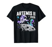 Artemis II Launch to The Moon Space 2026 Astronaute Alien T-Shirt