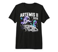Artemis II Launch to The Moon Space 2026 Astronaute Alien T-Shirt Haut de Gamme