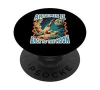 Artemis II Retour vers la Lune, fusée Spatiale Vintage rétro PopSockets PopGrip Adhésif