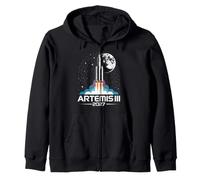 Artemis III 3 2027 Rétro Espace Terre en orbite Basse Sweat à Capuche
