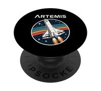 Artemis Space Shuttle Launch System Crewed Flight Rainbow PopSockets PopGrip Adhésif