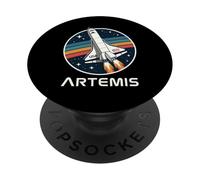 Artemis Space Shuttle Launch System Crewed Flight Rainbow PopSockets PopGrip Adhésif