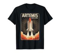 Artemis Space Shuttle Launch System Moon to Mars Poster Art T-Shirt