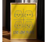 Arteonn - Affiche playmobil - Live love play 4 faces - Wall art - licence officielle Playmobil
