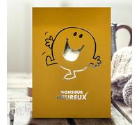 artéonn fine wall art makers Monsieur Madame™ Affiche | Monsieur heureux | Dorure à chaud | Déco Monsieur Madame