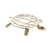 arterameferro Dessous de plat en laiton brillant de table en forme de tortue